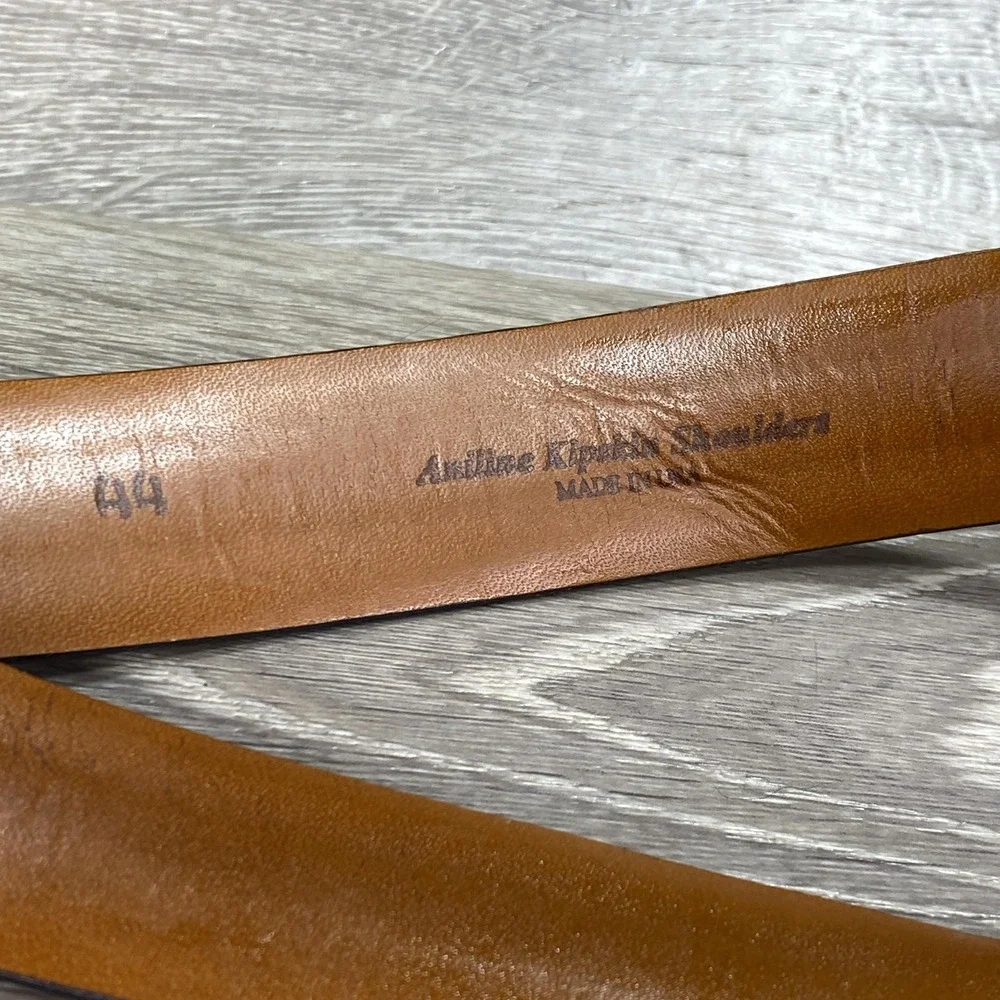 Johnston & Murphy Belt Mens 44 American Kip Leather‎ Classic BH2051D Made in USA